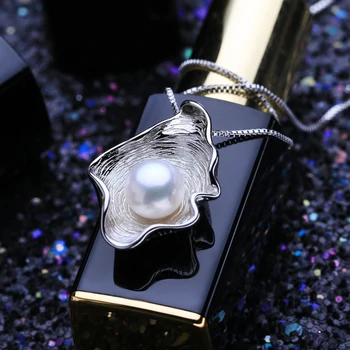 FENASY Naturlige Perle Halskæder Til Kvinder Pearl Smykker Personlig Vedhæng Med Kæde Trendy 925 Sterling Sølv Halskæde