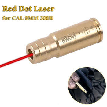 Red Dot Laser Boresight Taktiske CAL 9mm 308R Patron Messing Bar Sighter for Riffel og Pistol Anvendelsesområde Jagt Pistol Tilbehør