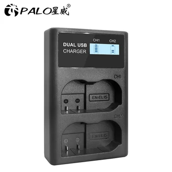PALO EN-EL15 ENEL15 Digital Batteri-Oplader, DA-EL15a DA EL15 kamera batteri oplader til Nikon D500 D750 D7000, D7100