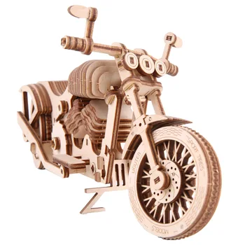 3D Træ-Puslespil Model Motorcykel DIY Håndlavet Mekanisk for Børn, Voksne Kit Mekanisk Spil Samling