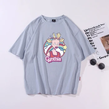 Fashion Kvinder Tøj Cynthia Dukke Klassiske T-Shirt Med Løs Oversize Streetwear Summer Harajuku Unisex Bomuld Toppe Femme T-Shirts