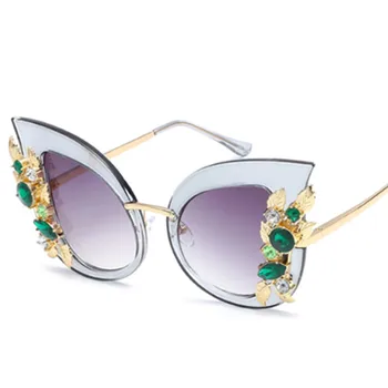 HBK Sommerfugl Form Solbriller Overdimensioneret Stor Ramme Cat Eye Kvinder Brand Designer Luksus 2018 Nye Mode Trendy solbriller UV400