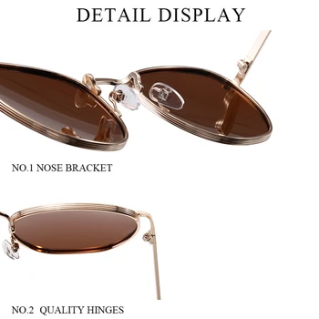 Vintage Runde Polariserede Solbriller Til Mænd af Høj Kvalitet UV400 Kørsel Nuancer Polariserende Briller Steampunk Golden Mandlige Briller