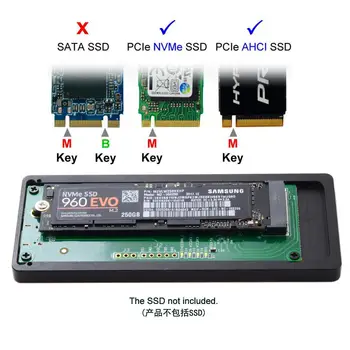 Chenyang PCI Express PCI-E til Thunderbolt 3 USB4 til 80mm NVME NGFF M-tasten AHCI SSD Patron Kabinet med Thunderbolt3