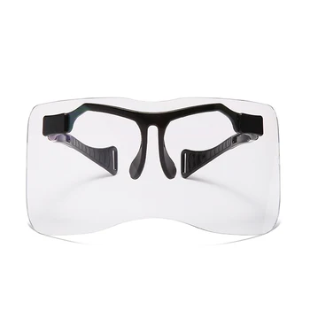 LongKeeper 2020 Nye Oversize Skjold Visir Solbriller Kvinder Retro Flad Top Vindtæt Sol Briller Mænd Luksus Stor Frame Goggles