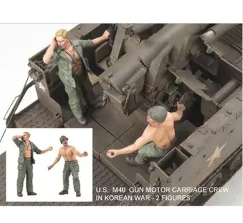 Nye Usamlet 1/35 Motor Transport Besætning i korea-Krigen soldat figur Harpiks Kit DIY Legetøj Umalet resin model