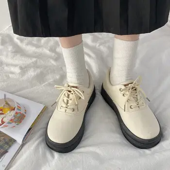 Japansk studerende søde lolita sko vintage runde hoved højere læreanstalt Fladskærms-Platform sko søde sløjfeknude kawaii sko loli cosplay