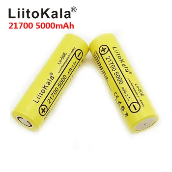 2019 LiitoKala lii-50E 21700 5000mah Genopladeligt Batteri 3,7 V 5C udledning High Power batterier Til High-power-Apparater