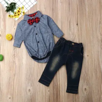 Toddler Baby Drenge Tøj Bryllupsfest Prom Shirt Romper Jumpsuit, Der Passer Formelle Outfits Tøj Sæt Til Nyfødte Baby Buksetrold Sæt