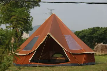 Høj kvalitet 5-8 person, Mongoliet yurt familien rejser vandring anti myg solen, læ canopy markise stranden udendørs camping telt