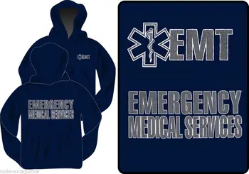 EMT-EMS HÆTTEKLÆDTE EMERGENCY MEDICAL SERVICES - EMS-HOODY - EMS-HÆTTETRØJE