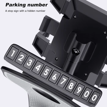 HUD Bilens Instrumentbræt Telefonen stå 360° Rotation Justerbar GPS Bil Klip Indehaveren Parkering nummer til Mobiltelefoner bilen stå Support