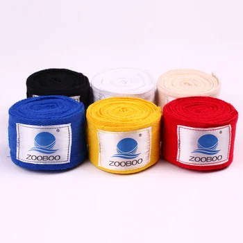 ZOOBOO 2Pcs/Roll 3M 5M Bomuld Sport Rem Boksning Bandage Sanda Muay Thai, MMA, Taekwondo Hånd Handsker Wraps