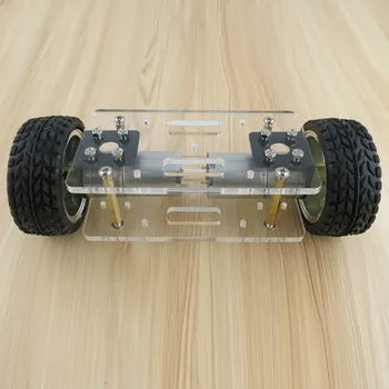 Feichao Akryl Plade Bil Vehical Chassisramme selvbalancerende Mini-To-drive 2 Hjul 2Wheel Kørsel DIY Robot Kit 176*65mm