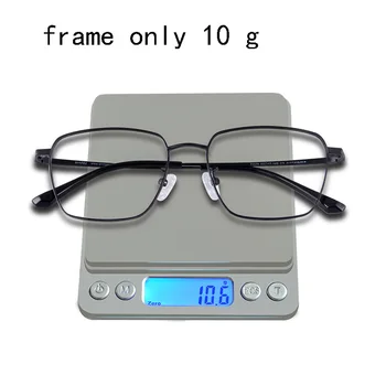 Titanium Briller Ramme Mænd anti blå lys fotokromisk sort linse progressive briller til læsning mænd Recept brugerdefinerede 1029