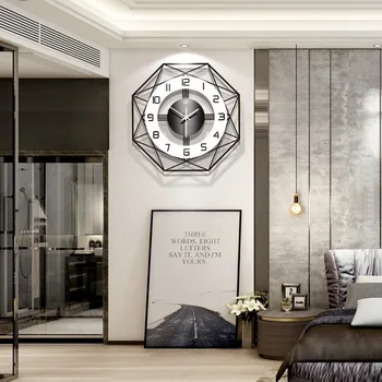 Nordisk Enkle Vægur, Boligindretning Clock Mode Kreative Ur Vægur Moderne Design Shabby Chic Digital Wall Clock