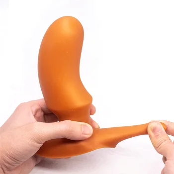 Golden Horn Super Stort Butt Plug Tunge Anal Plug Sex Legetøj Silikone Prostata Massager Anus Stimulator Sex Voksen Produkter Shop