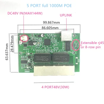 5 POE 1000M Port 8 Poe 10/100/1000M Industrielle Switch gigabit switch 5 gigabit switch gigabit switch POE SWITCH 48V 1000M
