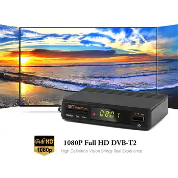 Gtmedia DVB-S2 V7S HD Set-top Boks, Satellit-Dekoder 1080P DVB-S2 GT-HD Media H. 265 TV-Boksen Drevet af V7 Fjernbetjening