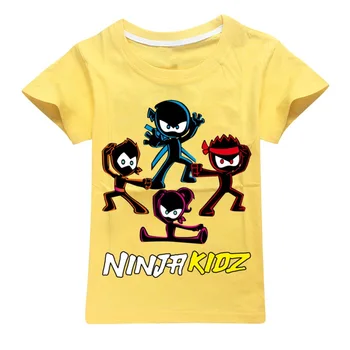 NINJA KIDZ lille Barn Pige Sommer Tøj 2021 Teen Piger, Tøj, Bomuld Drenge Tshirt Boutique-Kids Tøj O-Hals Drenge Toppe Shirt