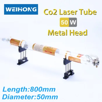 Co2 Laser Rør af Metal Hoved 800MM 50W Glas, Rør til CO2-Laser Gravering skæremaskine