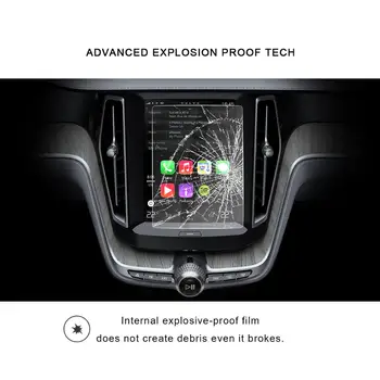 RUIYA 9H hærdet glas skærm protektor til XC60 8.7 inch 2018 bil navigation touch-skærm,kontinuerlig beskyttelse af skærmen