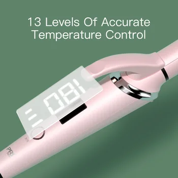 Pritech TB-1650-1 Automatic Power off Hair Curler 13 Niveauer af Præcis Temperatur Kontrol-LED Lys Display Glattejern